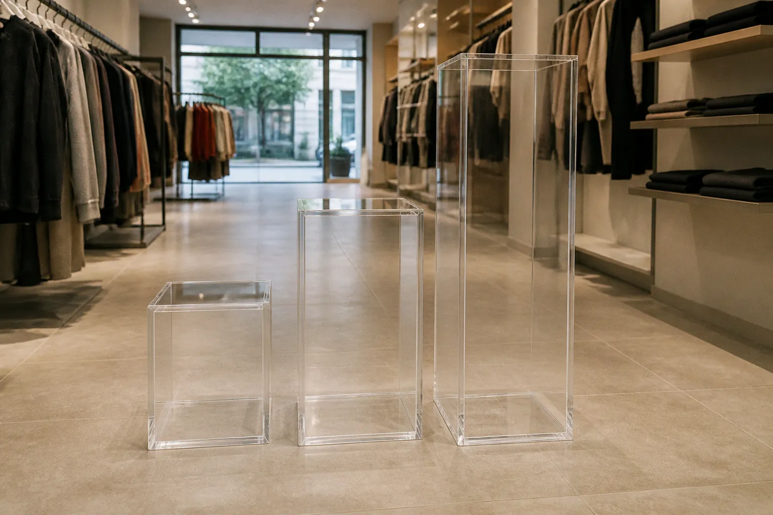 Agencement de magasin de vêtements : 3 options au banc d'essai
