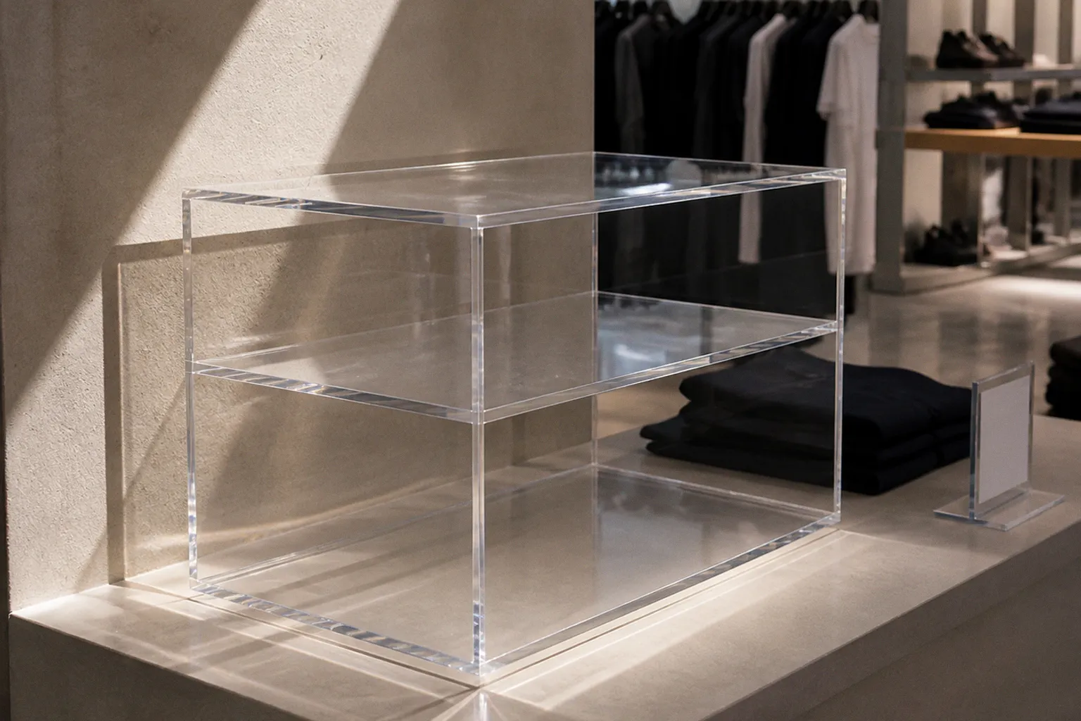 Agencement magasin prêt a porter : 5 supports plexiglas essentiels