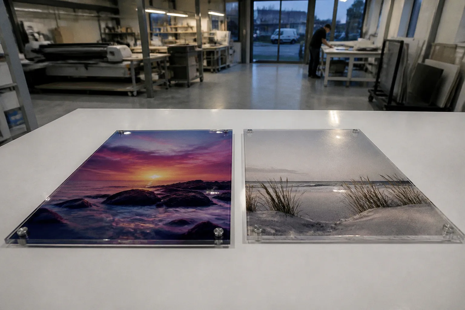 Impression plexiglas : rendu UV ou contrecollage photo ?