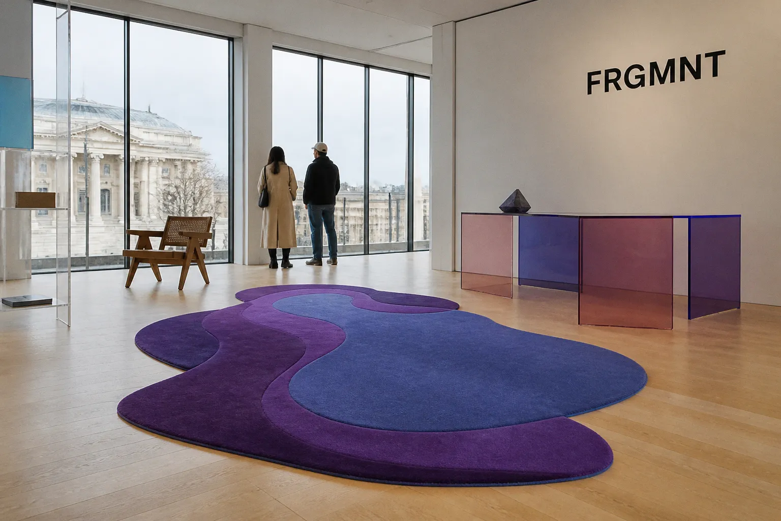Mobilier en plexiglas et design : les leçons de l'exposition FRGMNT